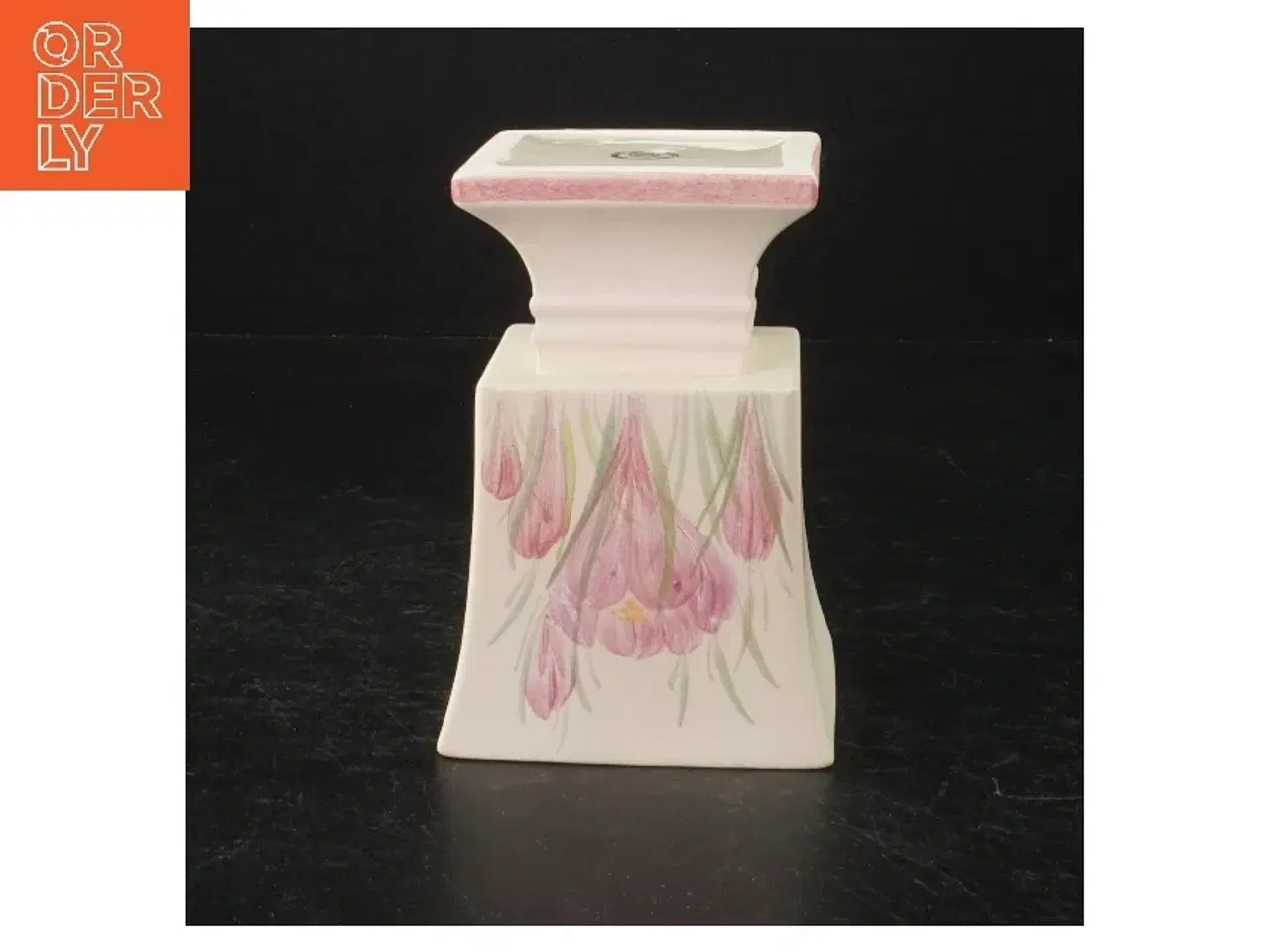 Billede 2 - Keramikvase med tulipanmotiv (str. 12,5 cm)
