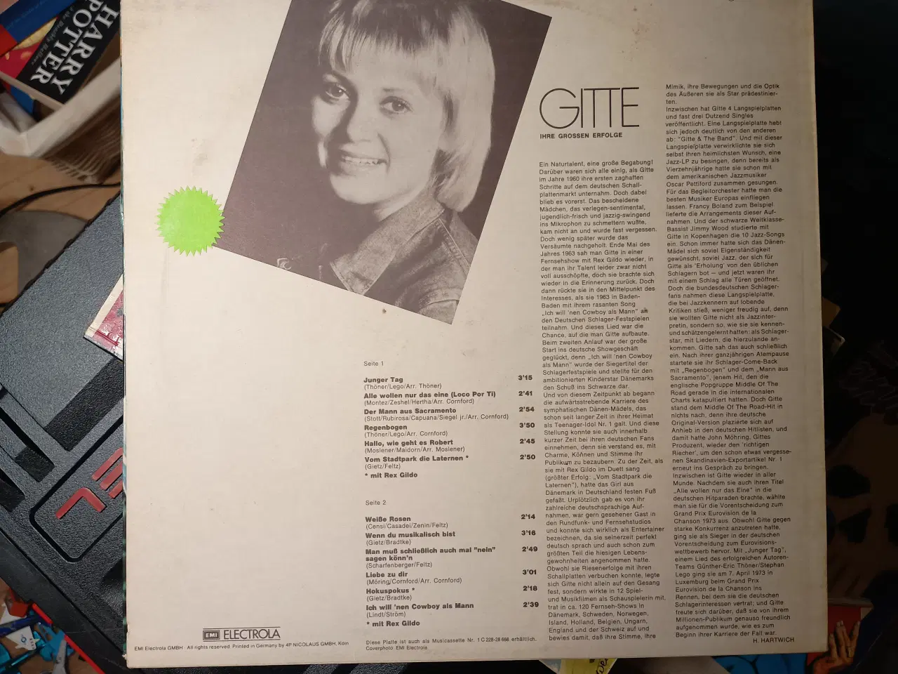 Billede 2 - Gitte, Ihre Grossen Erfolge. LP. 