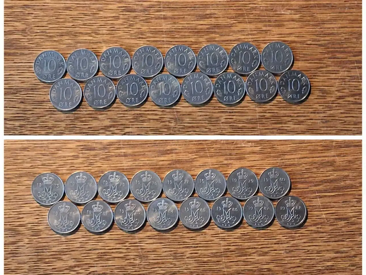 Billede 1 - Mønter, 16 x 10 ØRE - Margrethe II - Komplet sæt