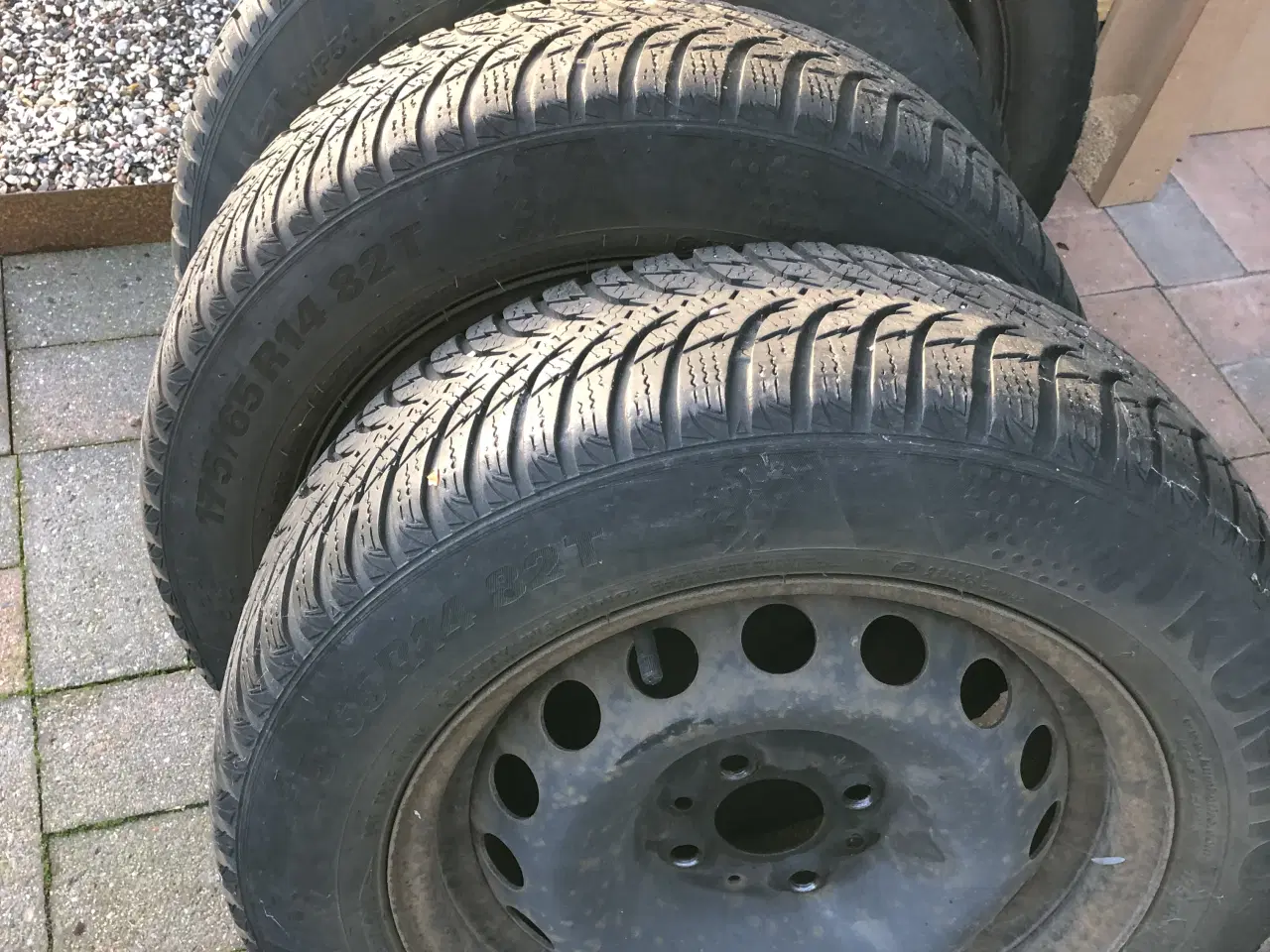 Billede 3 - Vinterhjul, stålfælge med vinterdæk