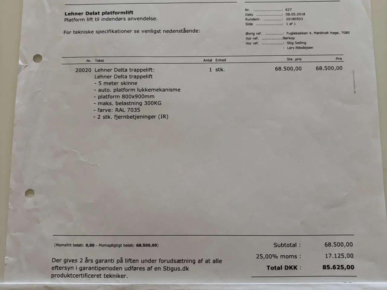 Billede 9 - Trappelift - kørestolslift - platformslift