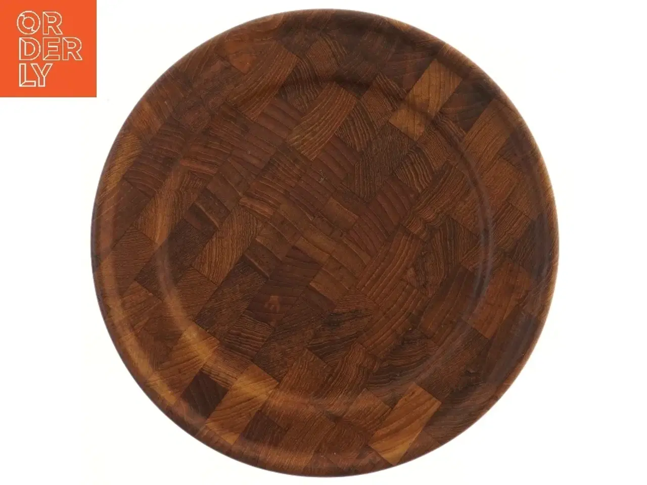 Billede 3 - Sæt af 6 teaktræ tallerkener fra digsmed (str. Ø 28 cm)