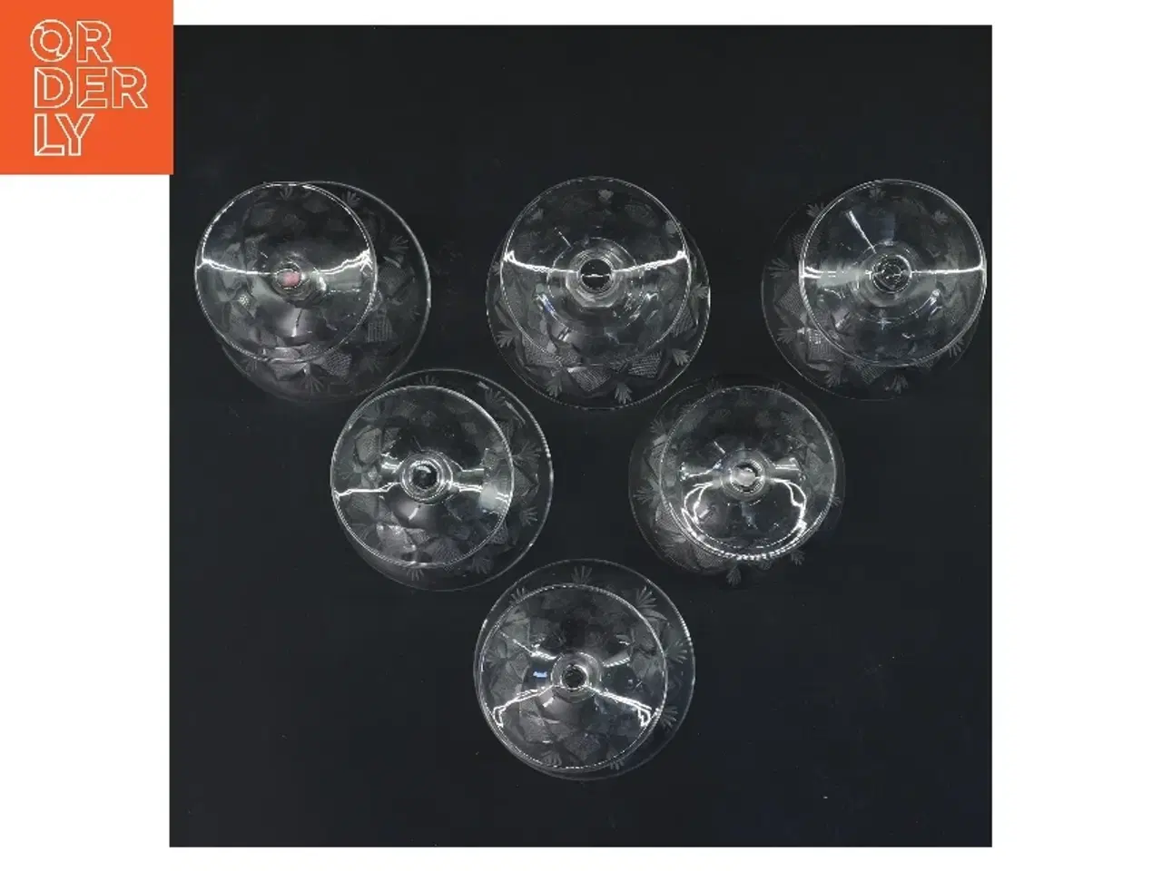 Billede 3 - Seks Wien Antik glas med mønster (str. 6 stk Ø 7,5 cm længde 8,5 cm)