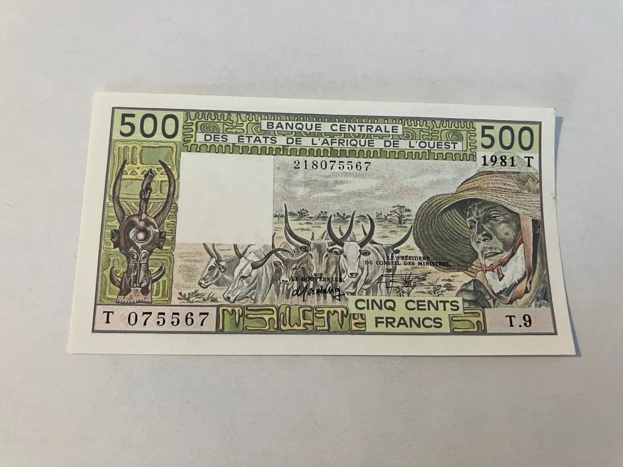 Billede 1 - 500 Francs West African States 1981 T