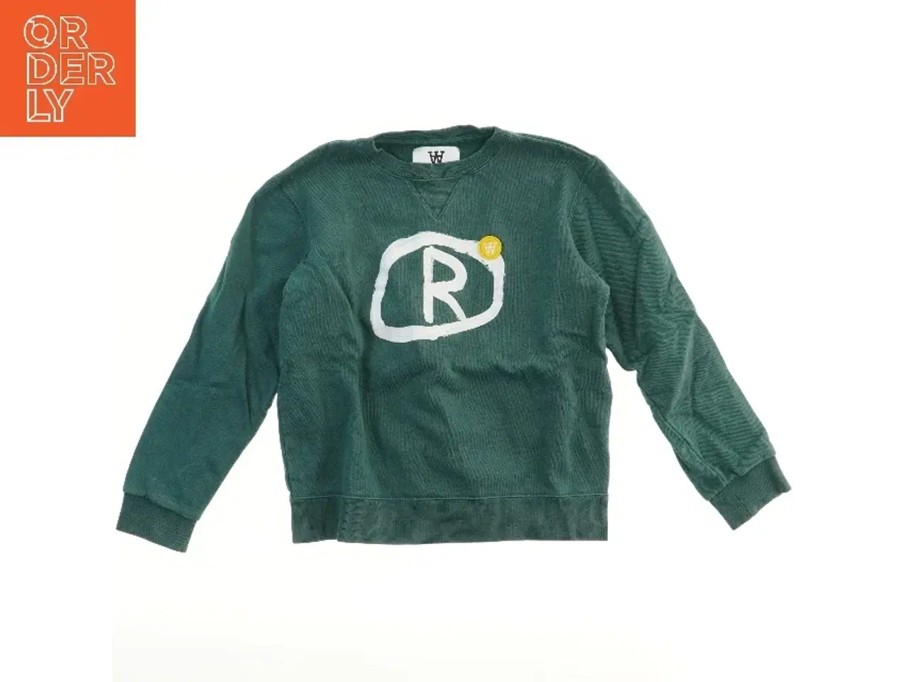 Billede 1 - Grøn sweatshirt med logo fra Double A (str. 134)