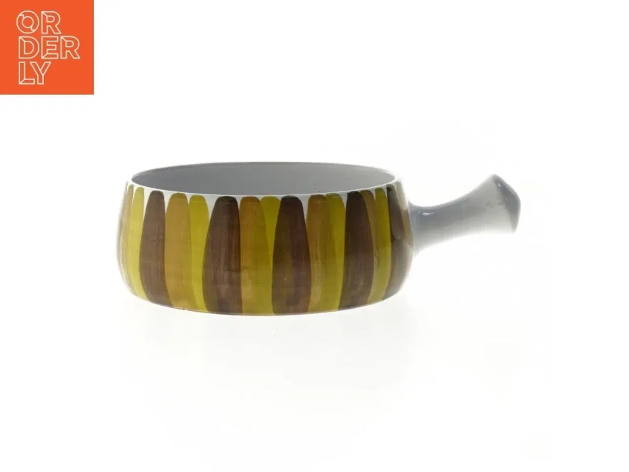 Billede 1 - Keramisk skål med håndtag (str. Ø 15 cm)