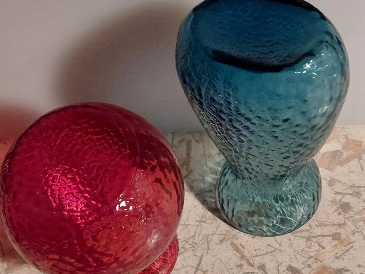 Billede 3 - 2 GAMLE HYACINTGLAS - FYENS GLASVÆRK - samlet pris