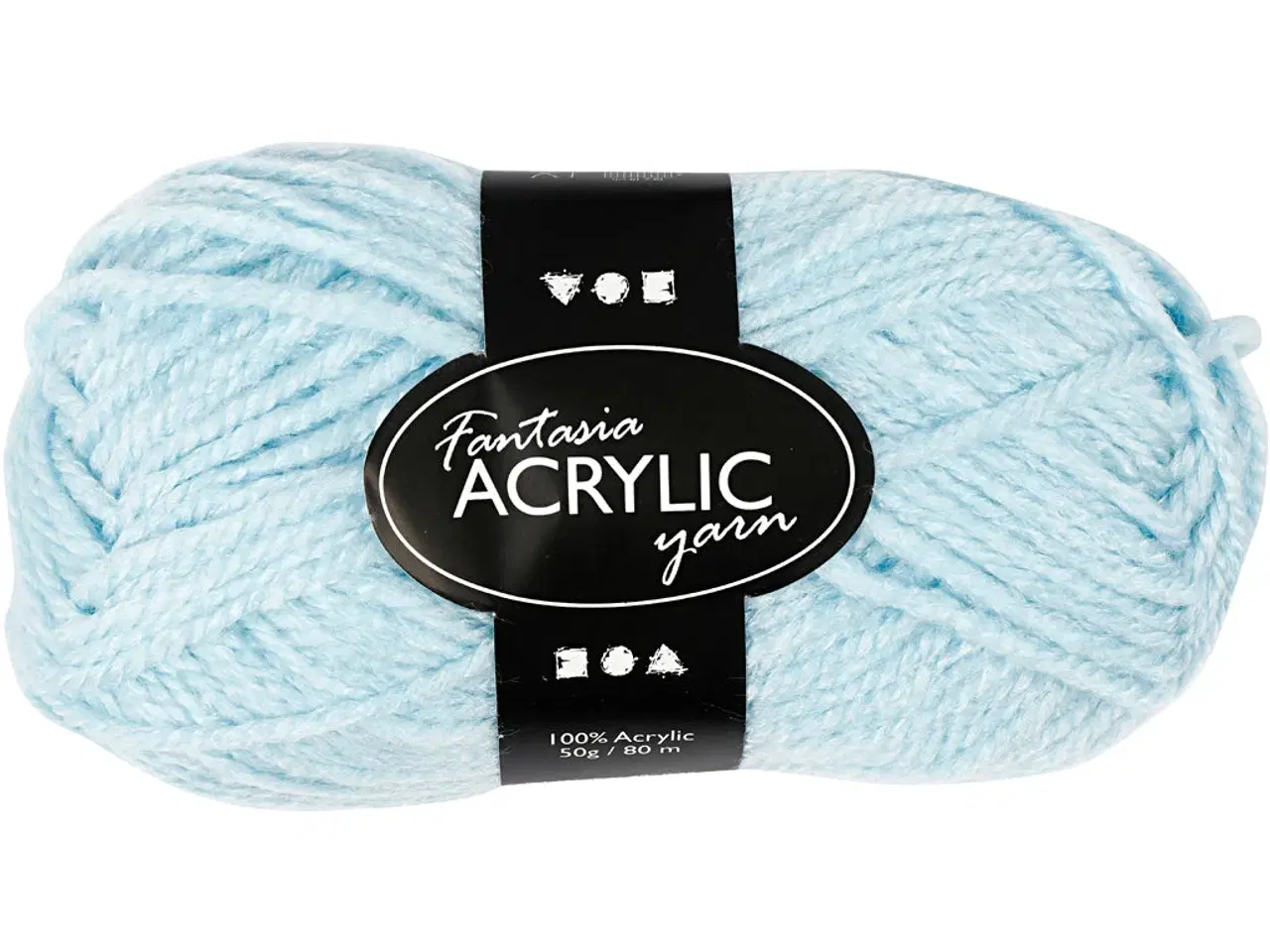 Billede 1 - Fantasia Polyacrylgarn, L: 80 M, lyseblå, 50 g/ 1 ngl.