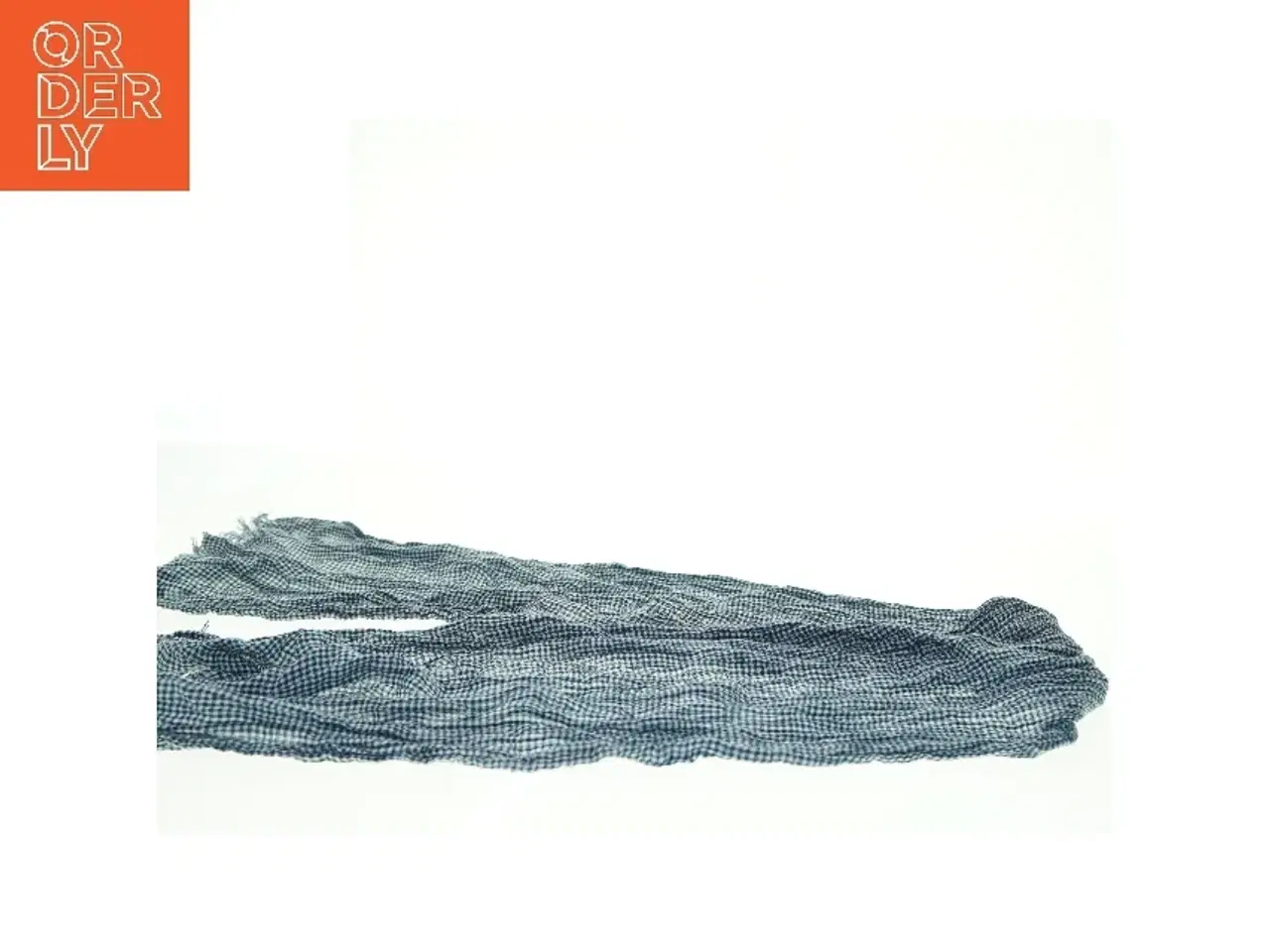 Billede 5 - Blåt og hvidt ternet tæppe (str. 155 x 70 cm)