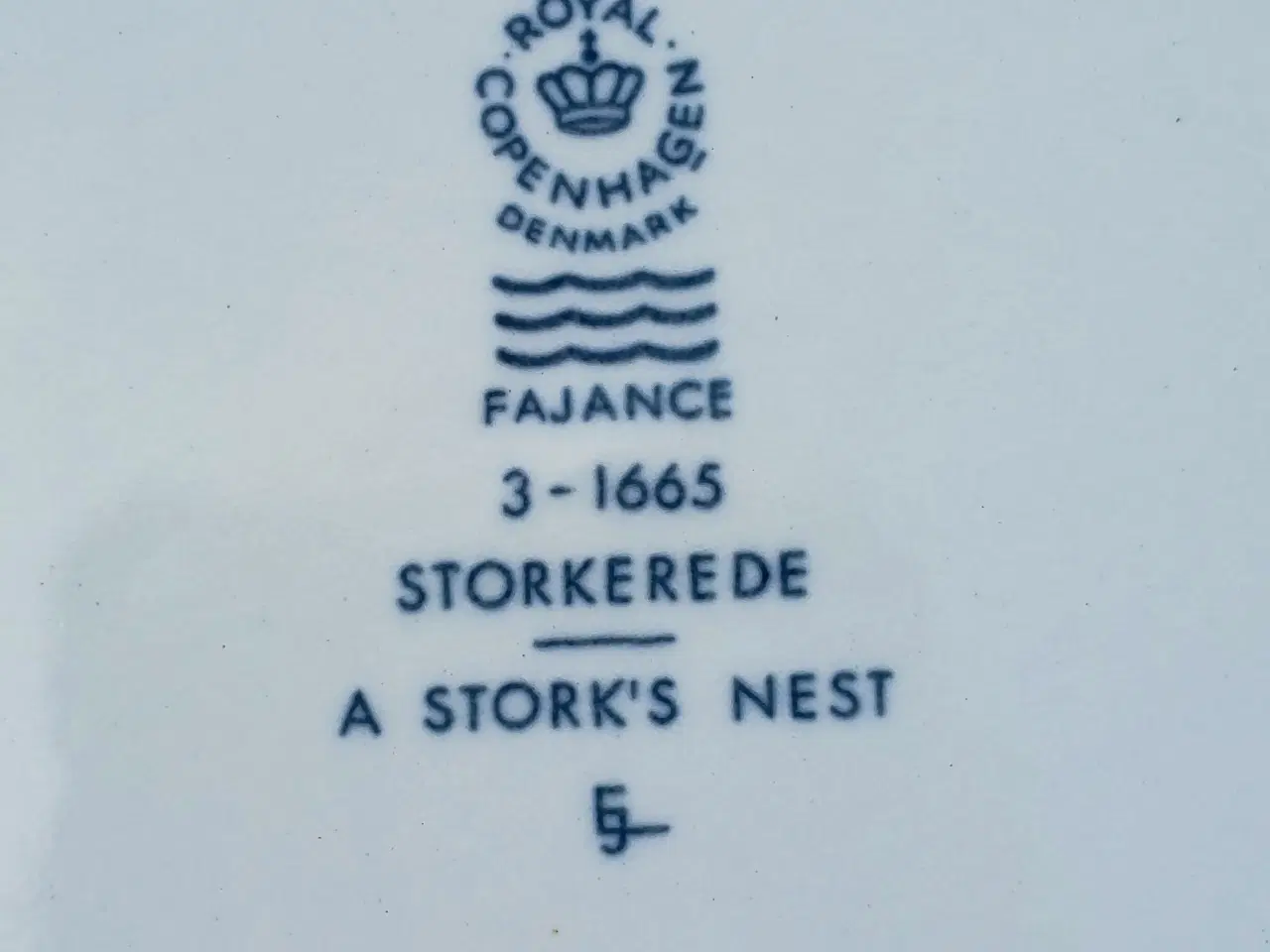 Billede 3 - Royal Copenhagen Fajance vægplade med storkerede