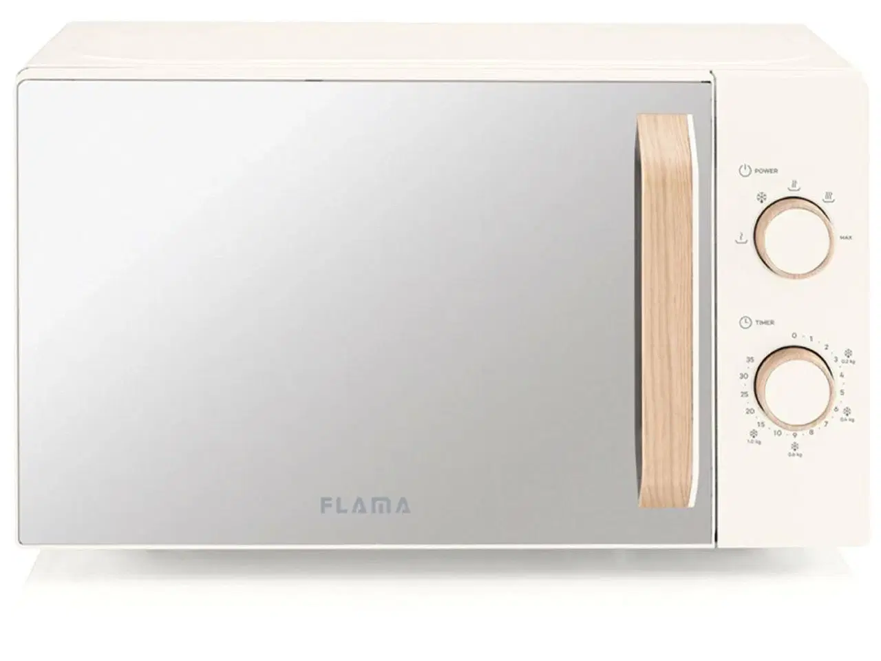 Billede 1 - Flama 1831FL mikrobølgeovn 700 W 20 L - flødefarvet