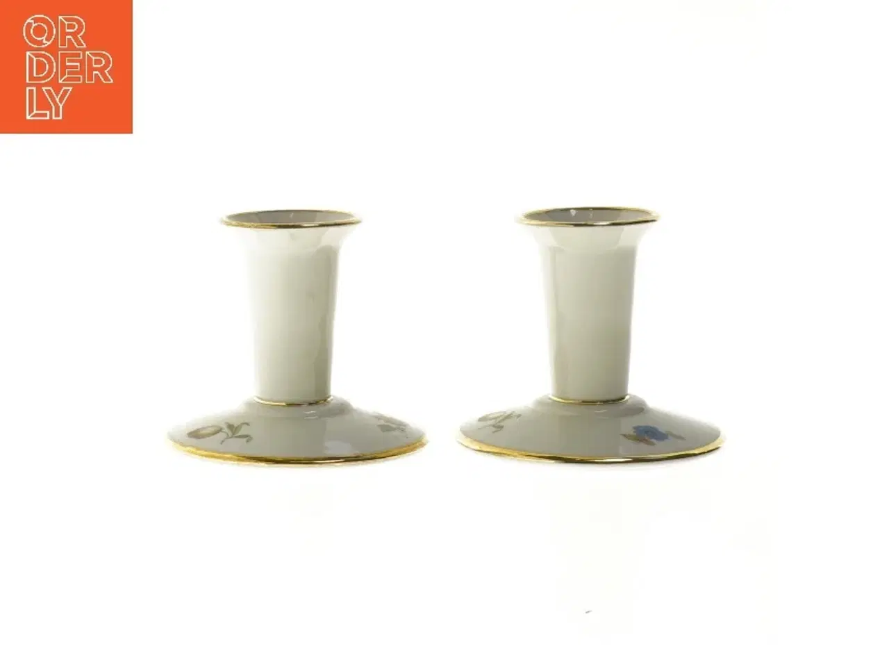 Billede 1 - Porcelæns lysestager sæt fra KPM (str. 7,5 cm)