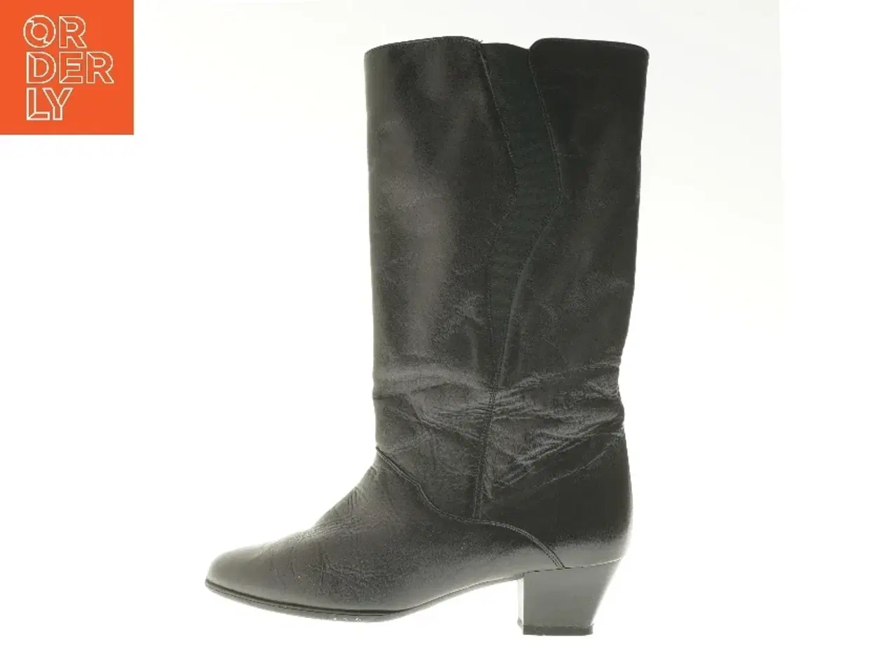 Billede 1 - Sort læderstøvler fra Rheinberger (str. 5,5(26cm) )