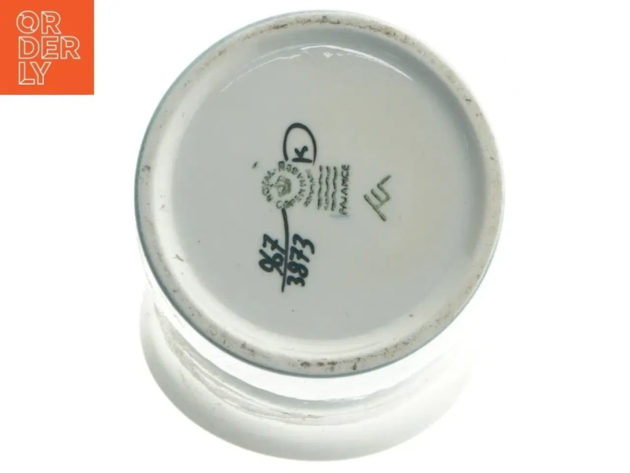 Billede 3 - 1 sortering Fajance Vase med blomstermotiv fra Royal Copenhagen (str. 18 cm)