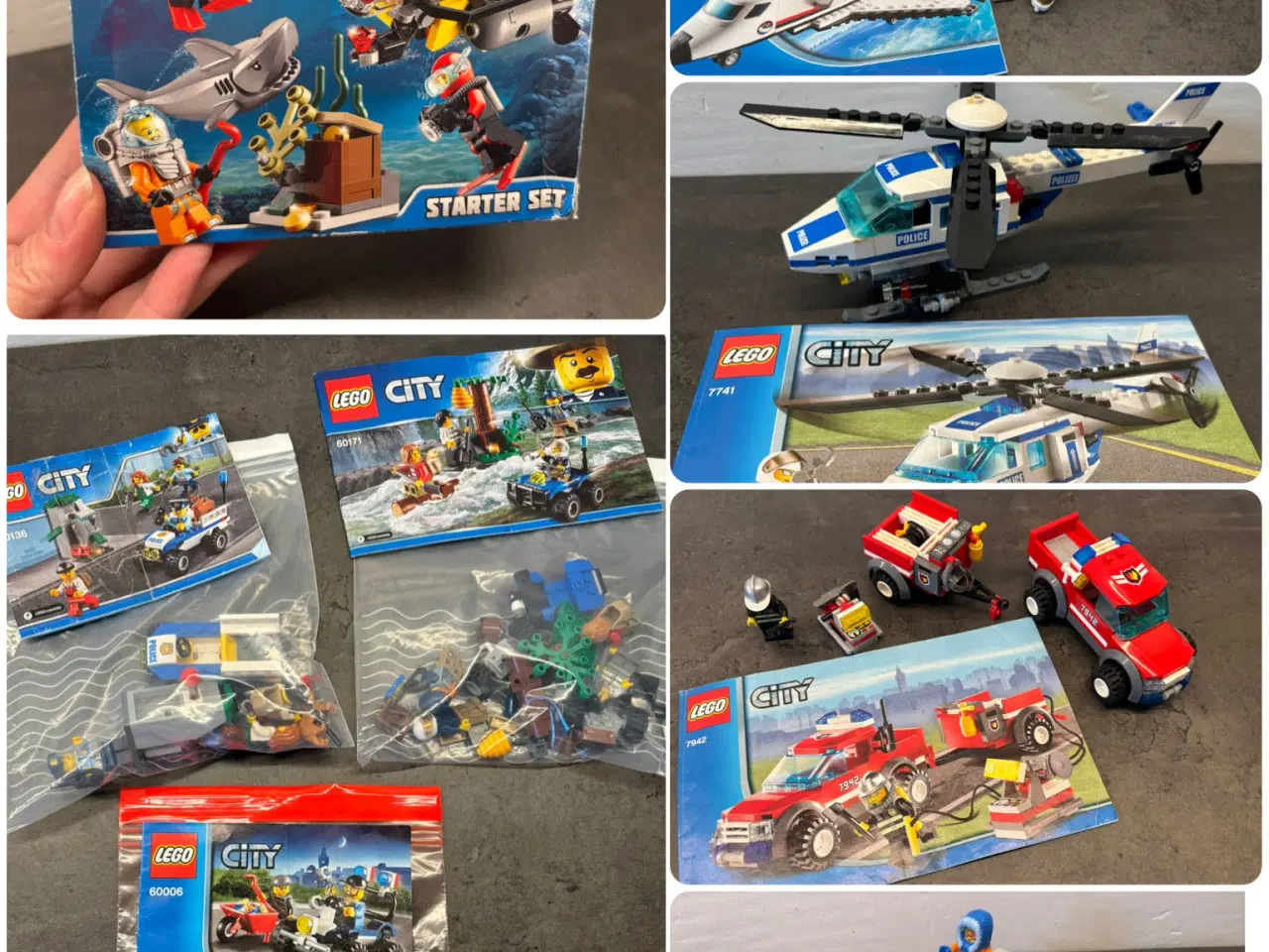 Billede 1 - 8 x LEGO City sæt inkl. 18 minifigurer