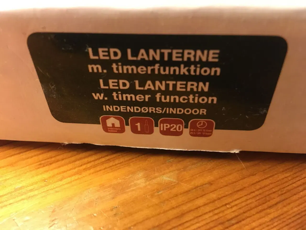 Billede 2 - LED Lanterne med timer, ny