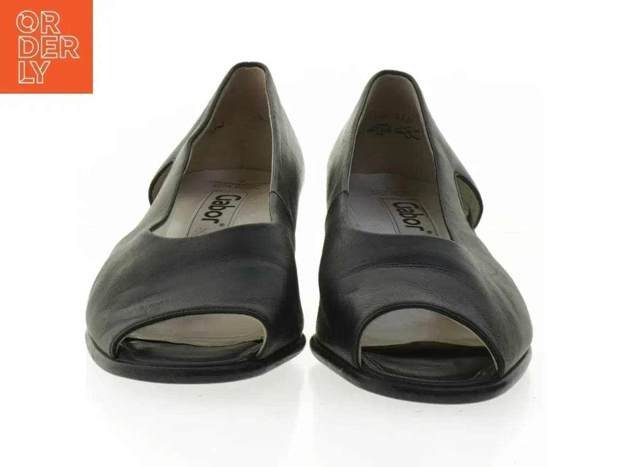 Billede 4 - Sorte peep toe sko i størrelse 37 fra Gabor (str. 37 )