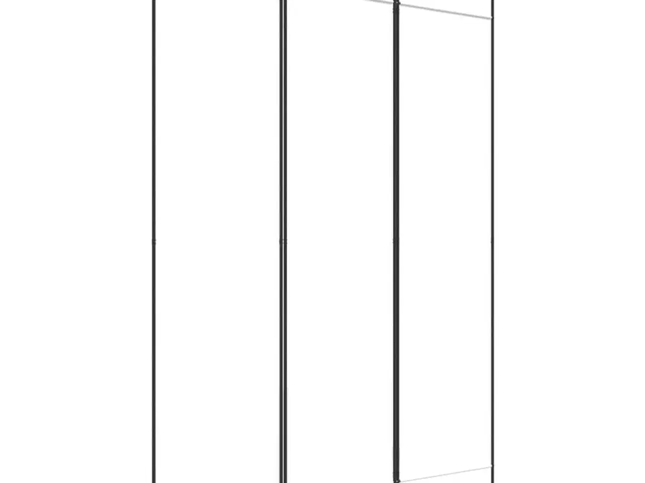 Billede 2 - 3-panels rumdeler 150x200 cm stof hvid