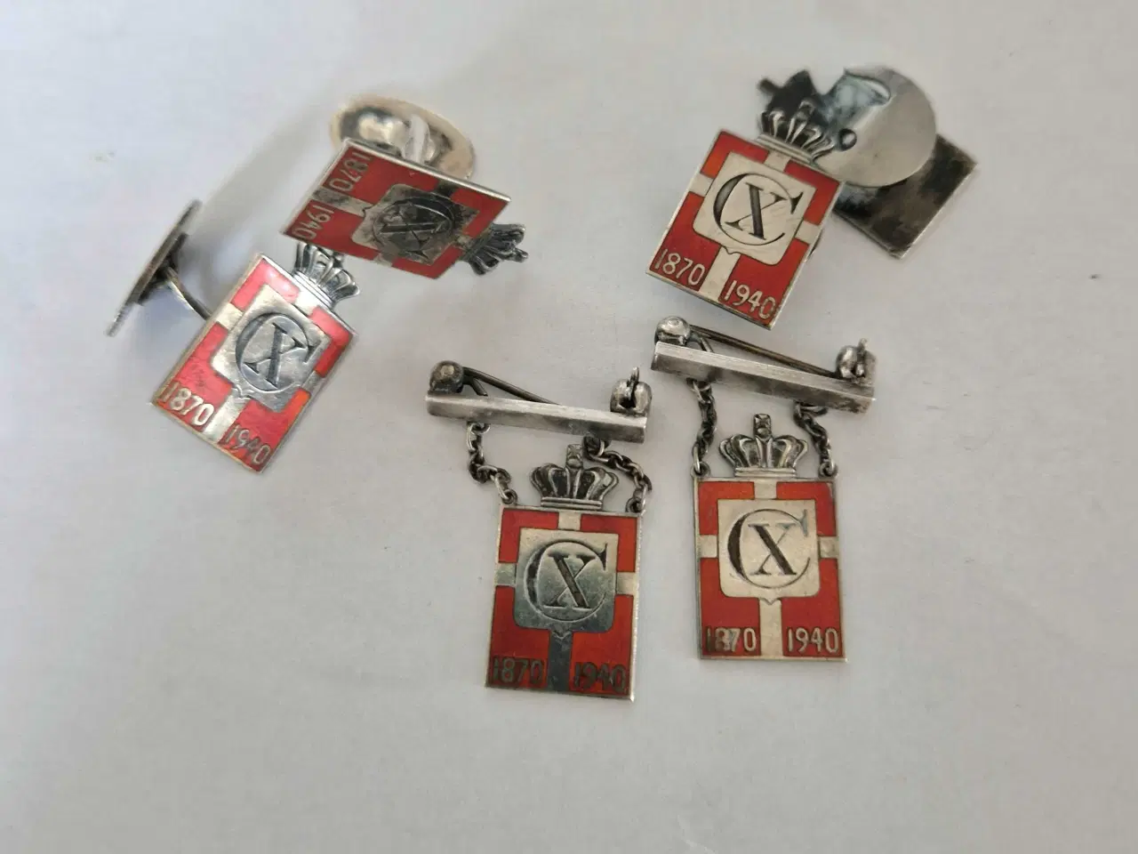 Billede 2 - Manchet knapper mv Georg Jensen kongemærker 