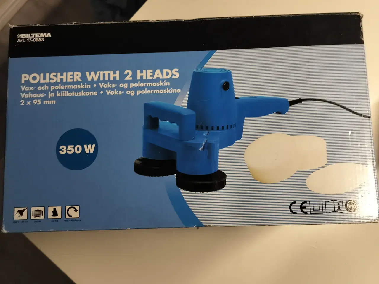 Billede 2 - Helt ny polermaskine med 2 hoveder 2 x 95 mm runde