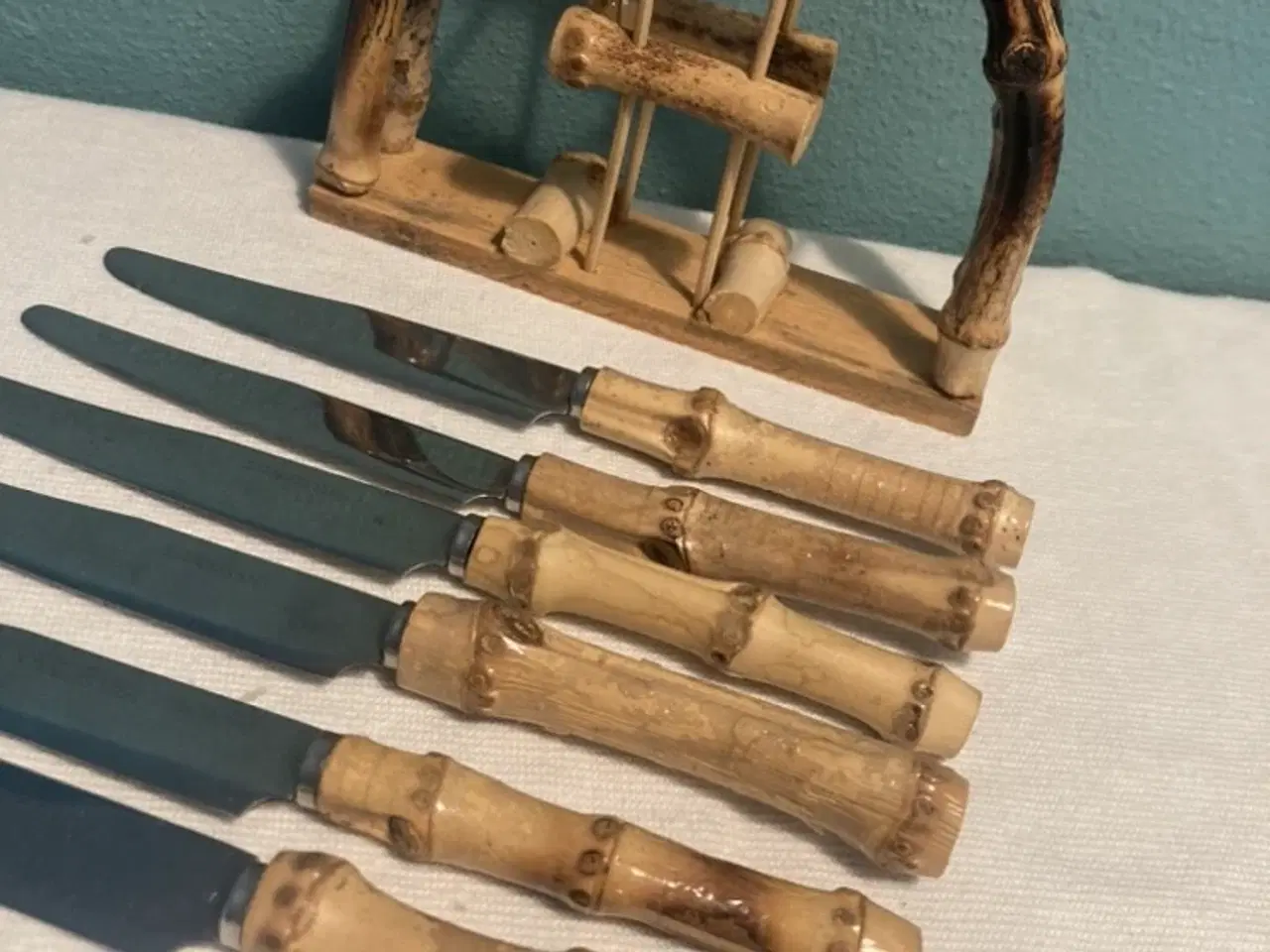 Billede 2 - Vintage smørknive - bambus / bamboo