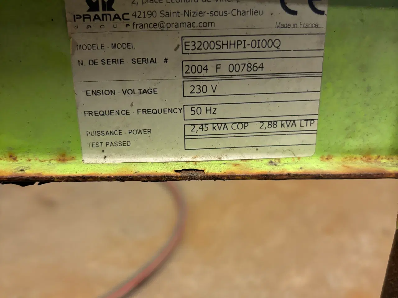 Billede 5 - Generator PRAMAC E3200
