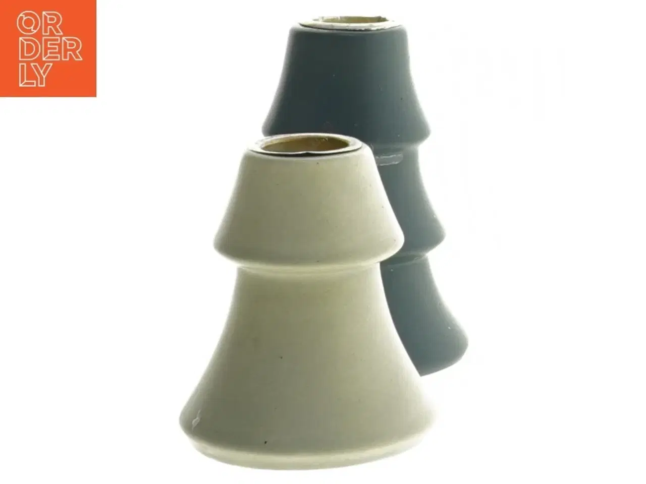 Billede 2 - Keramiske lysestager (str. 7,5 og 9,5 cm)