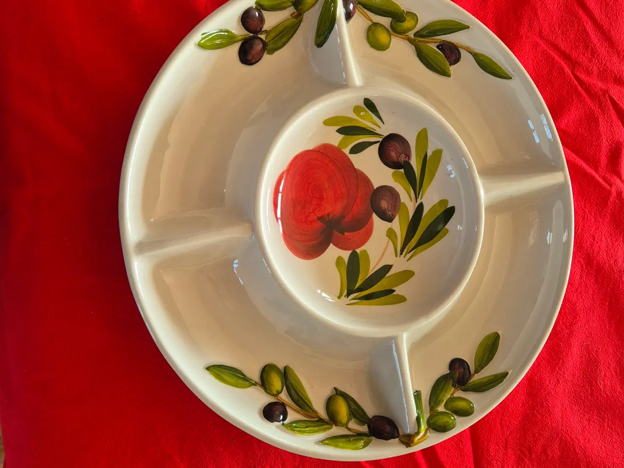 Billede 2 - Fad - antipasti m/tomater - Italiensk porcelæn