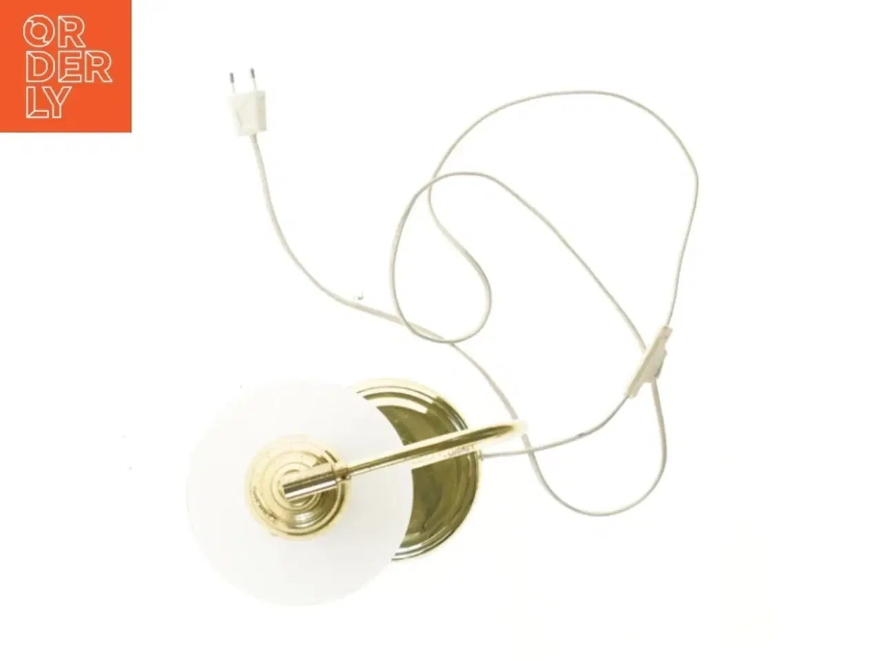 Billede 2 - Messing bordlampe med hvid skærm fra IKEA (str. 38x15 cm)