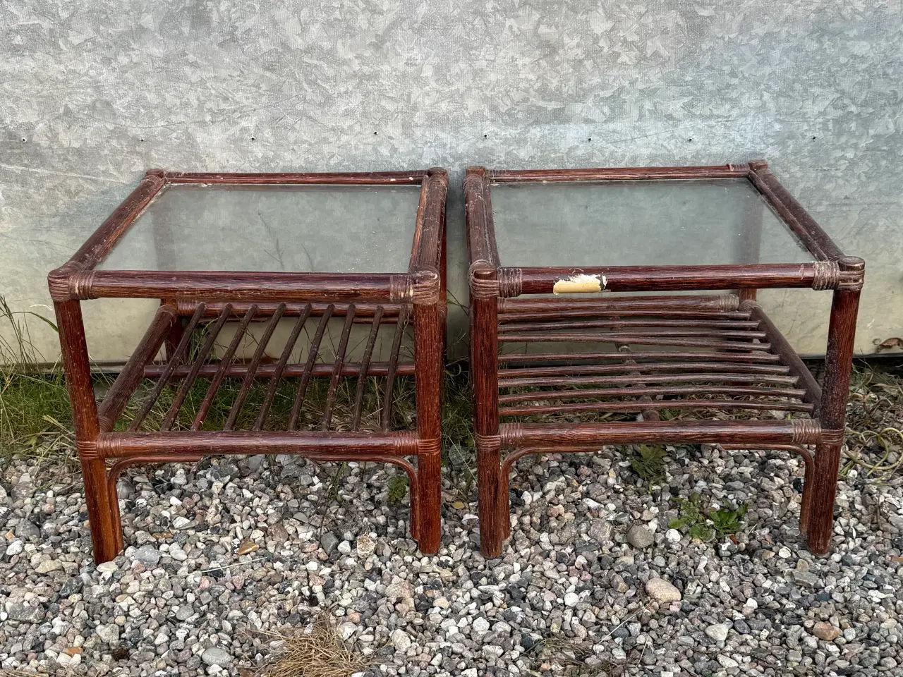 Billede 1 - To Vintage sengeborde i bambus.
