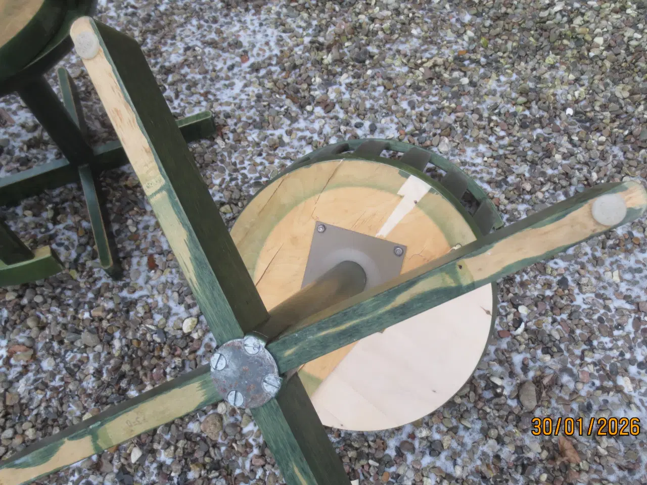 Billede 6 - 3 stk Runde Edsbyverk Drejestole Grønne