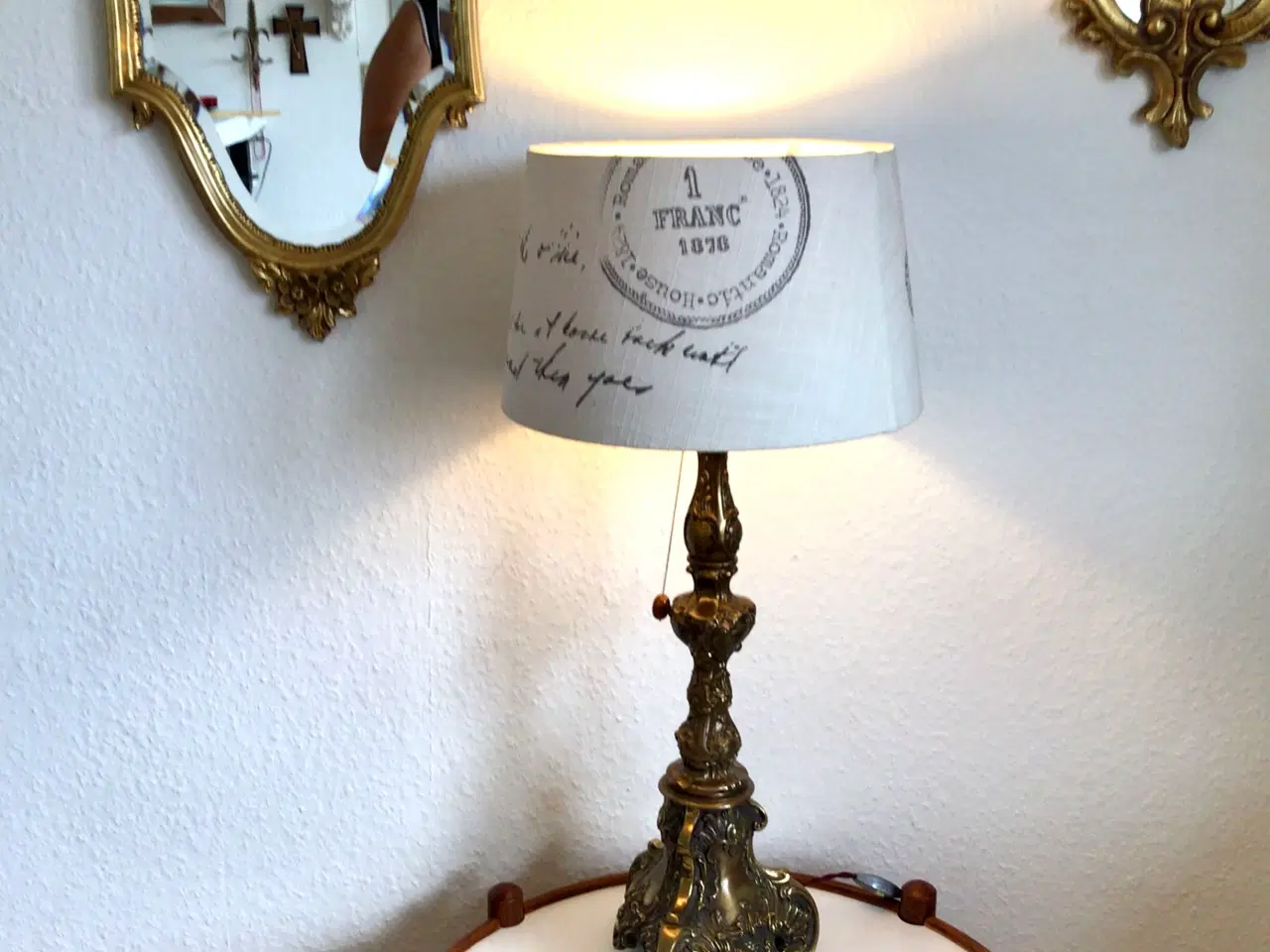 Billede 2 - Bordlampe i massiv messing