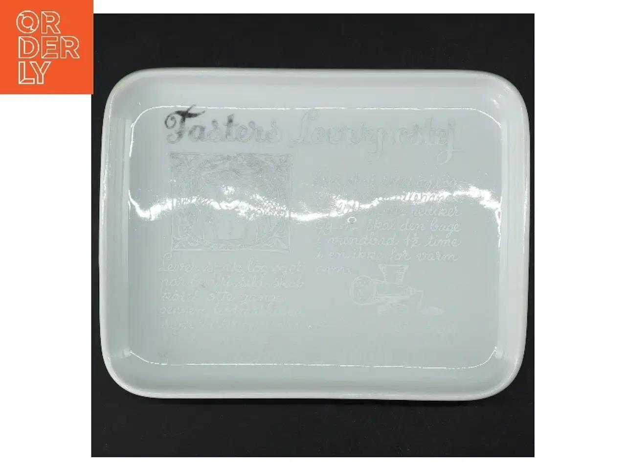 Billede 1 - Rektangulær porcelæns skål (str. 24x18x2 cm)