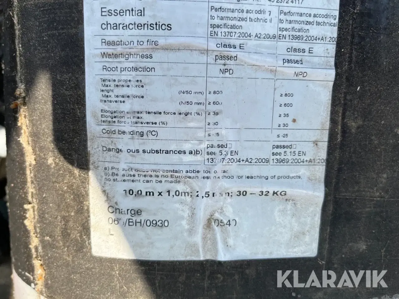 Billede 4 - Tagpap Hydrotec PF/GF 3000 SBS 16 ruller