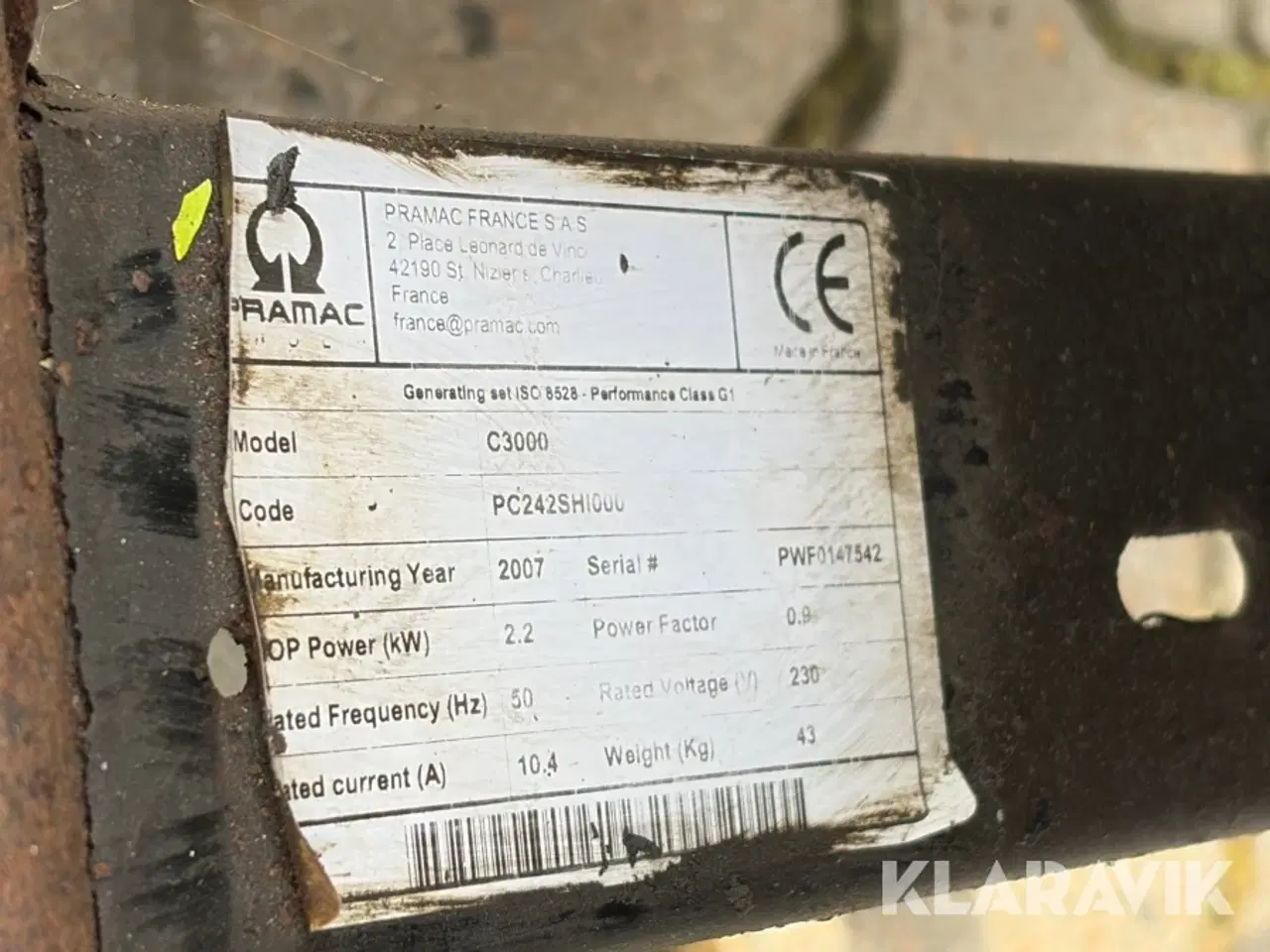 Billede 6 - Generator Pramac C3000