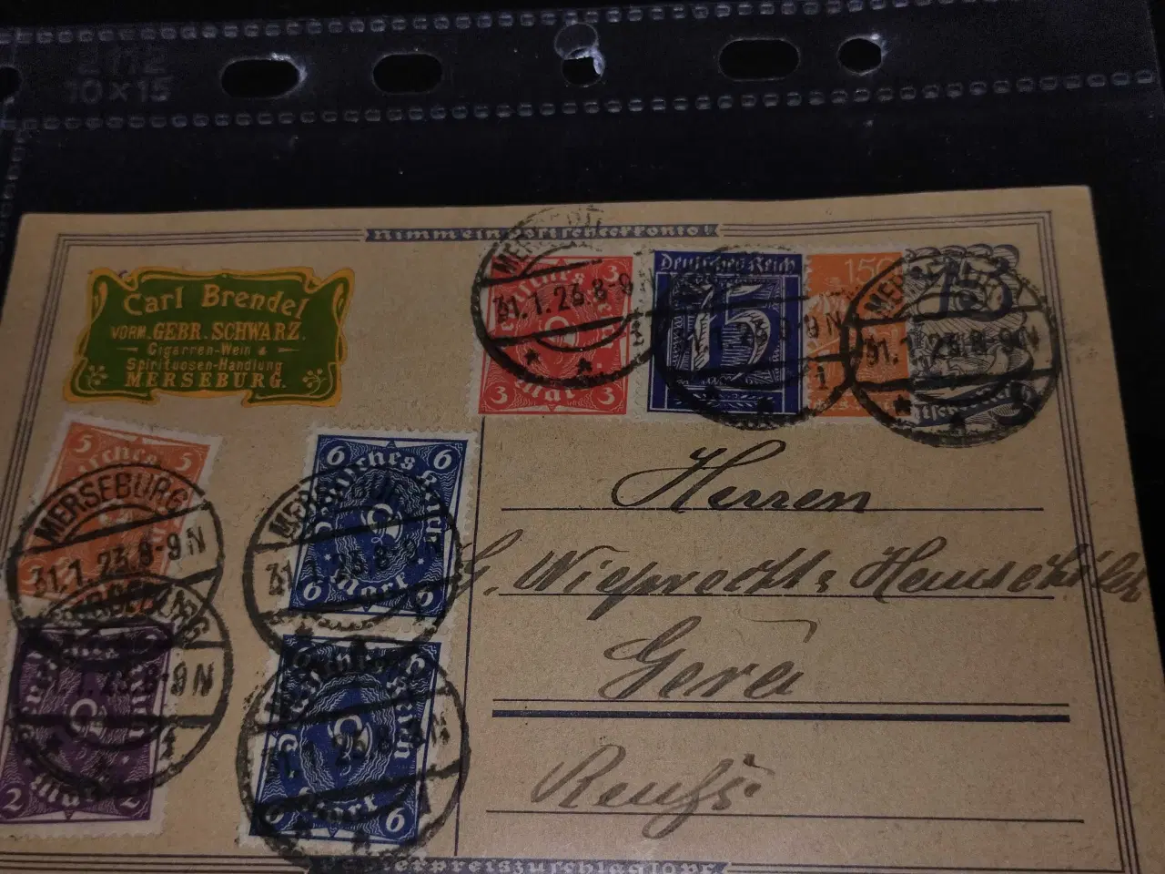 Billede 1 - postkort fra Italien 1908 og Deutsche Reich