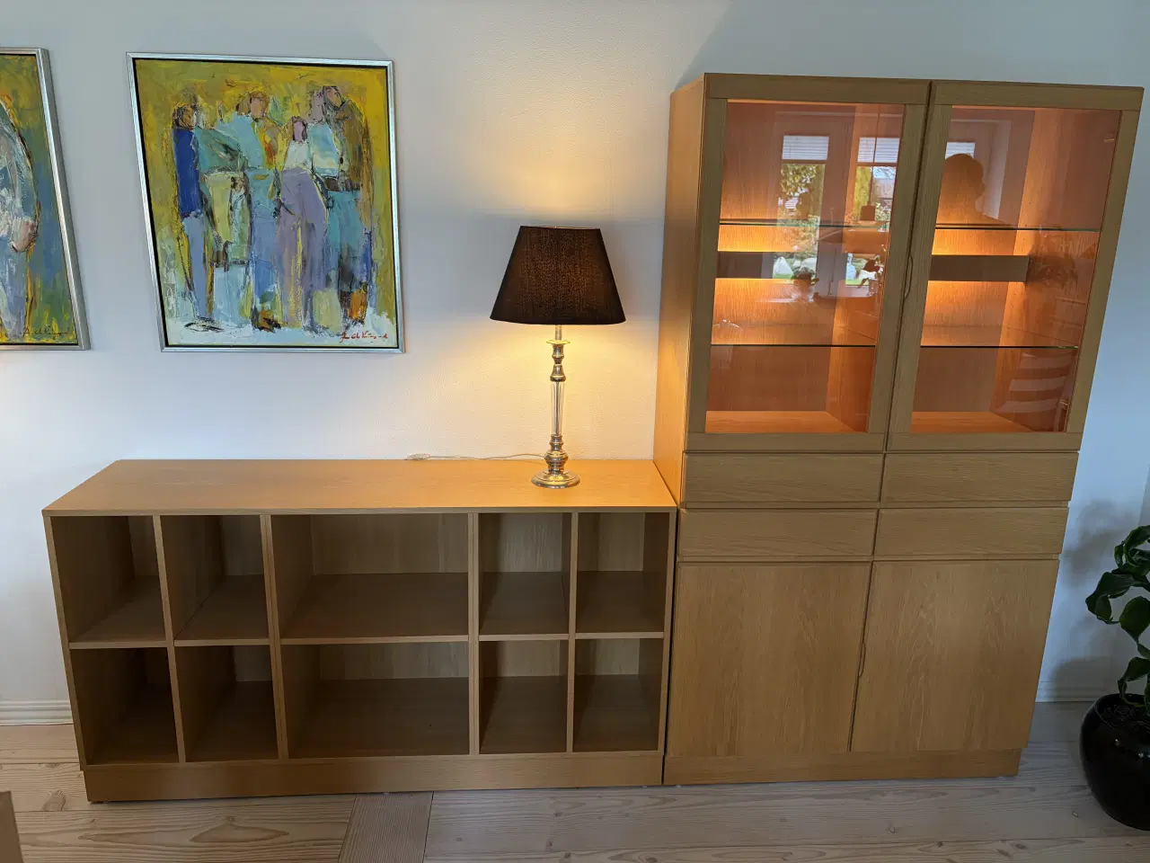 Billede 1 - Skovby vitrine + reol
