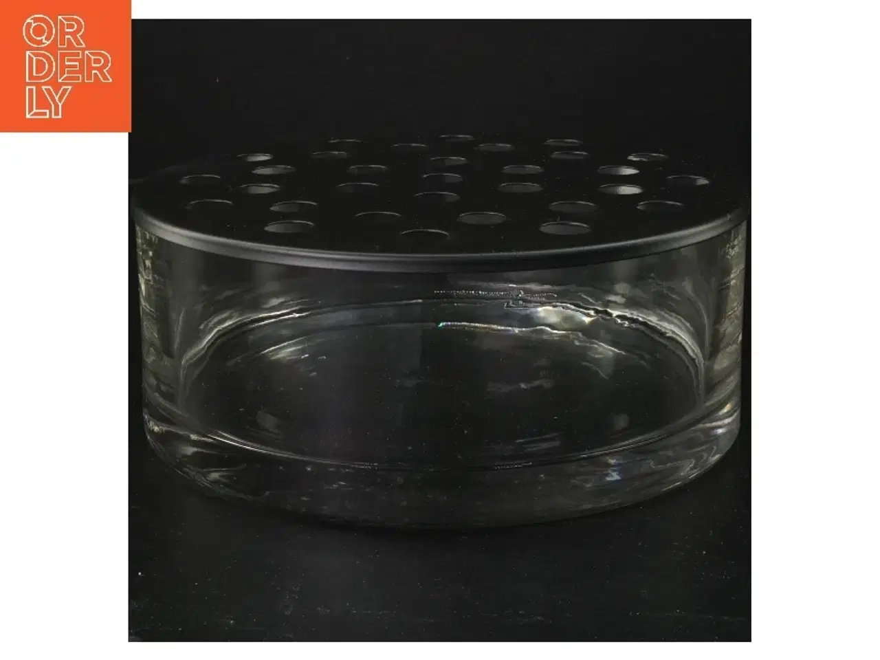Billede 2 - Glasvase med låg med huller i (str. Ø 20 cm)