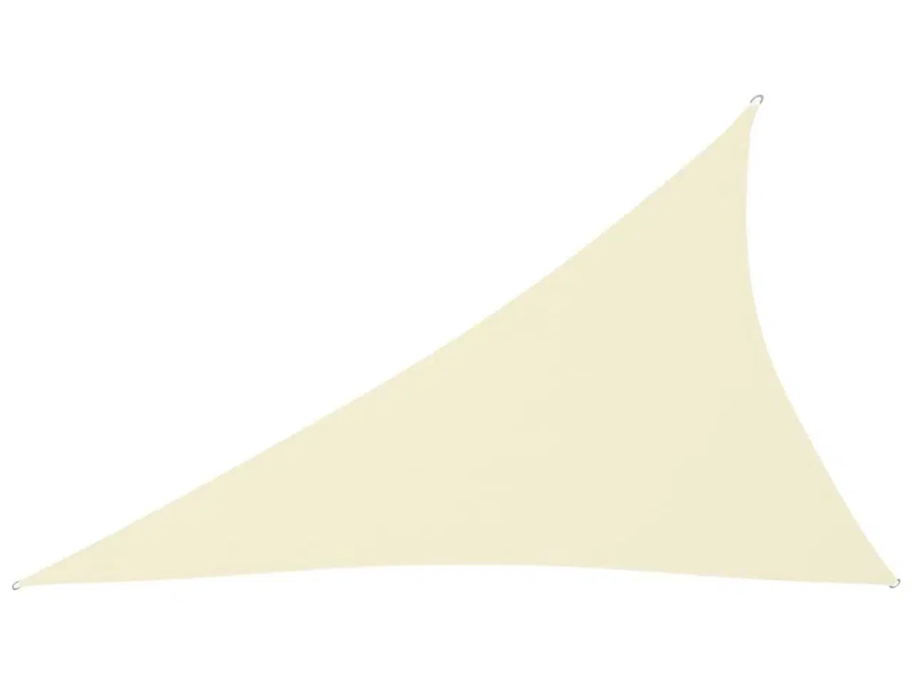 Billede 1 - Solsejl 3x4x5 m trekantet oxfordstof cremefarvet