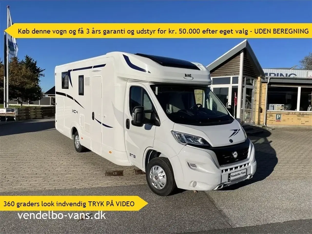 Billede 1 - 2026 - McLouis Mc4 273   Enkeltsenge og stor garage - 10 års tæthedsgaranti - Glasfiber sider-tag-bund