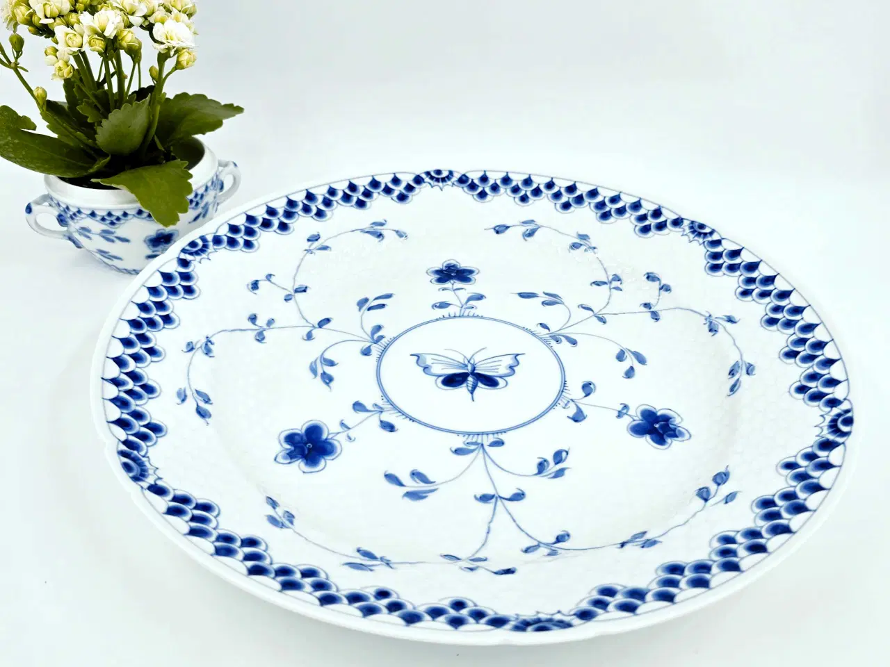 Billede 4 - Dickens Sommerfugl Stort Rundt Fad Porcelæn 