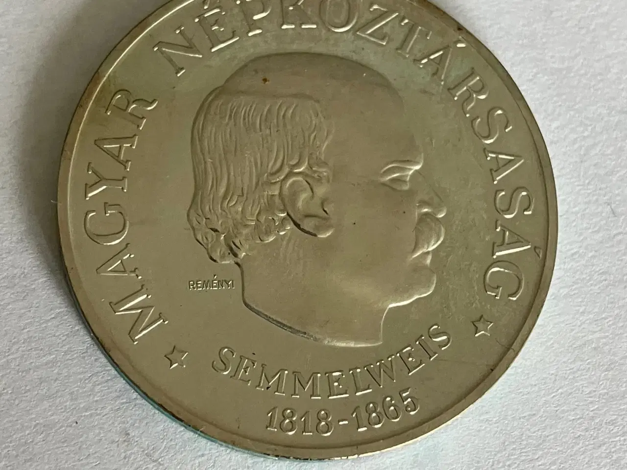 Billede 2 - 100 Forint Ignác Semmelweis - 1968 Hungary Silver Coin