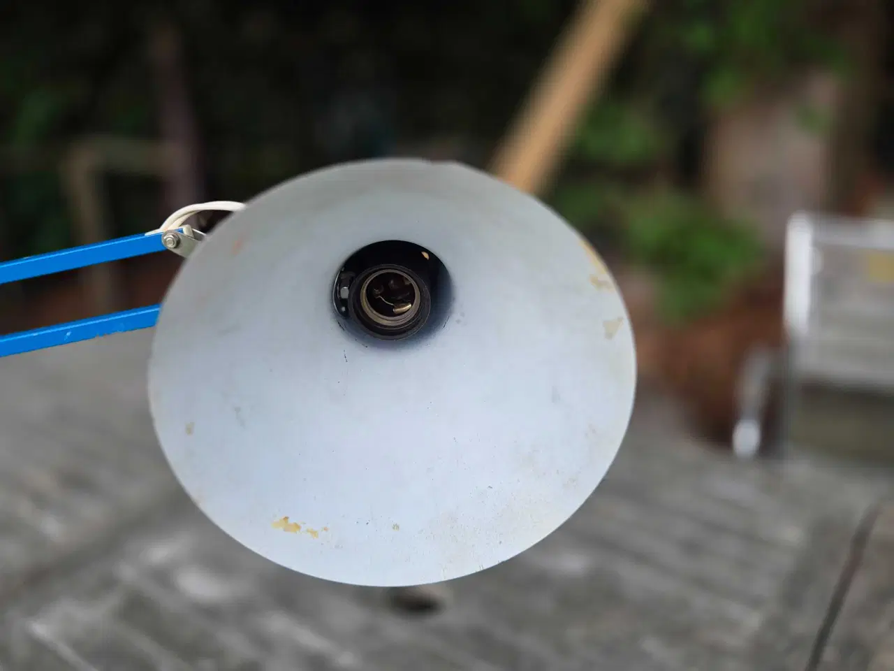 Billede 7 - Blå arkitektlampe med rustikt udtryk