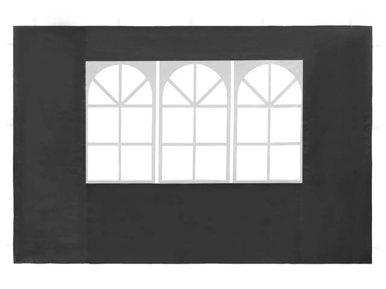 Billede 3 - Sidevæg til festtelt med vindue 2 stk. PE antracitgrå