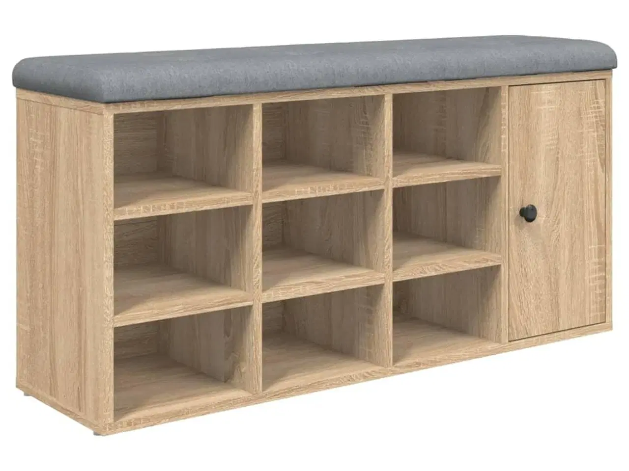 Billede 2 - Skobænk 102x32x50 cm konstrueret træ sonoma-eg