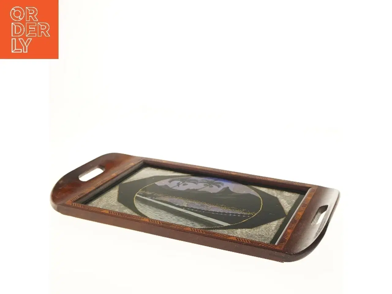 Billede 3 - Dekorativt serveringsbakke med brasil motiv (str. 49x27,7 cm)