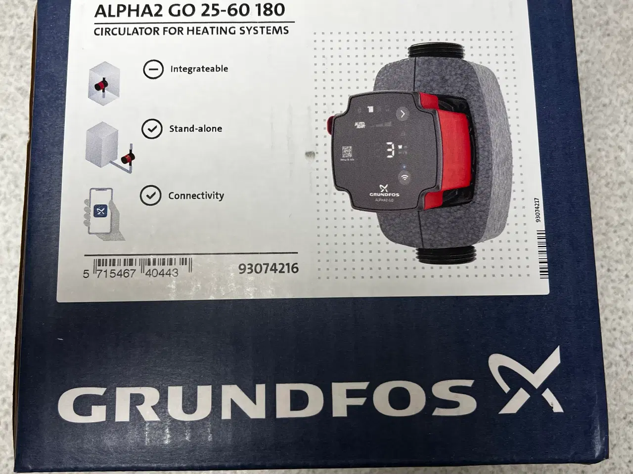 Billede 3 - Helt ny Grundfos Alpha2 25-60-180