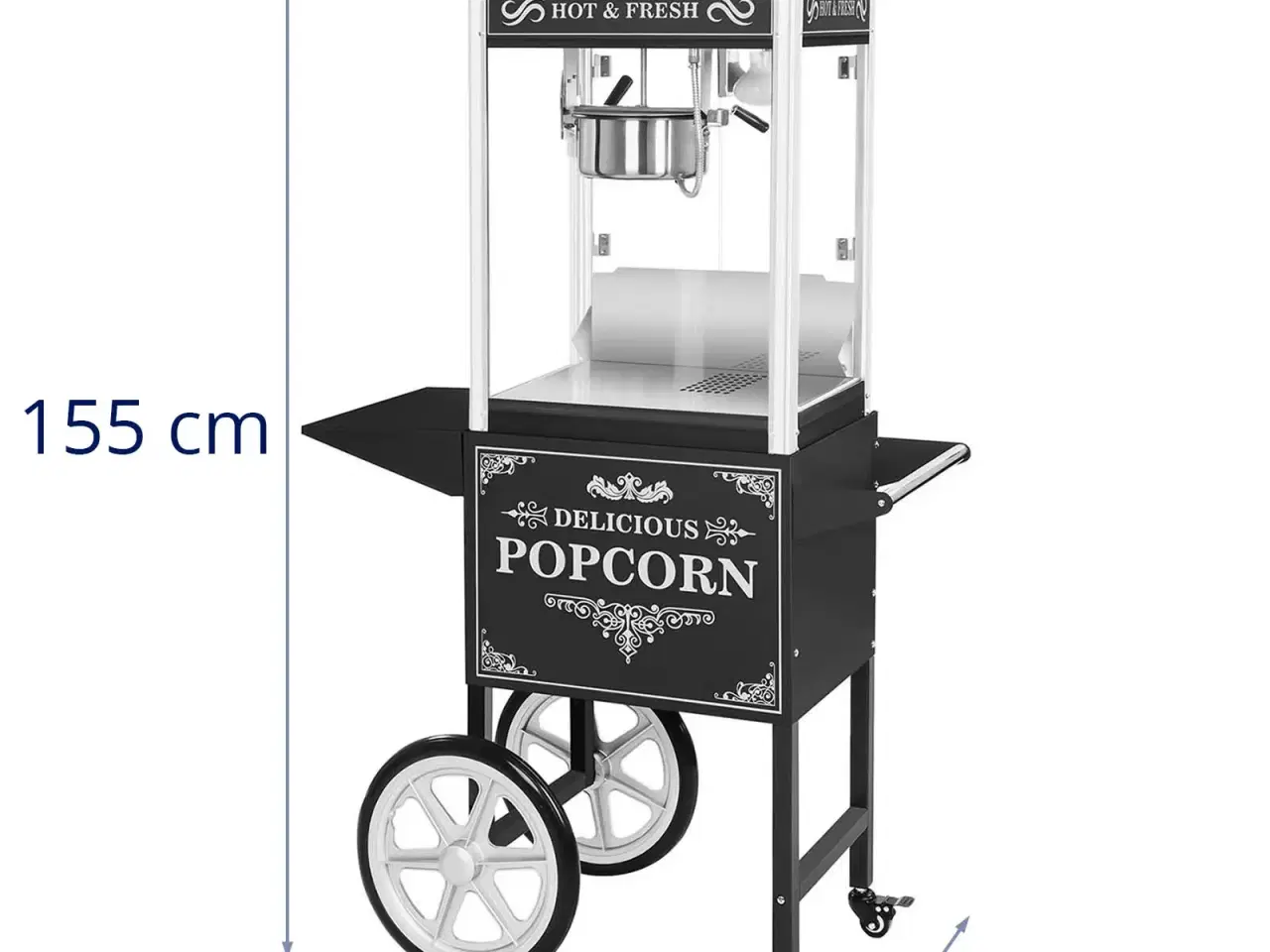 Billede 10 - Popcornmaskine med vogn 88 L – 1600 W