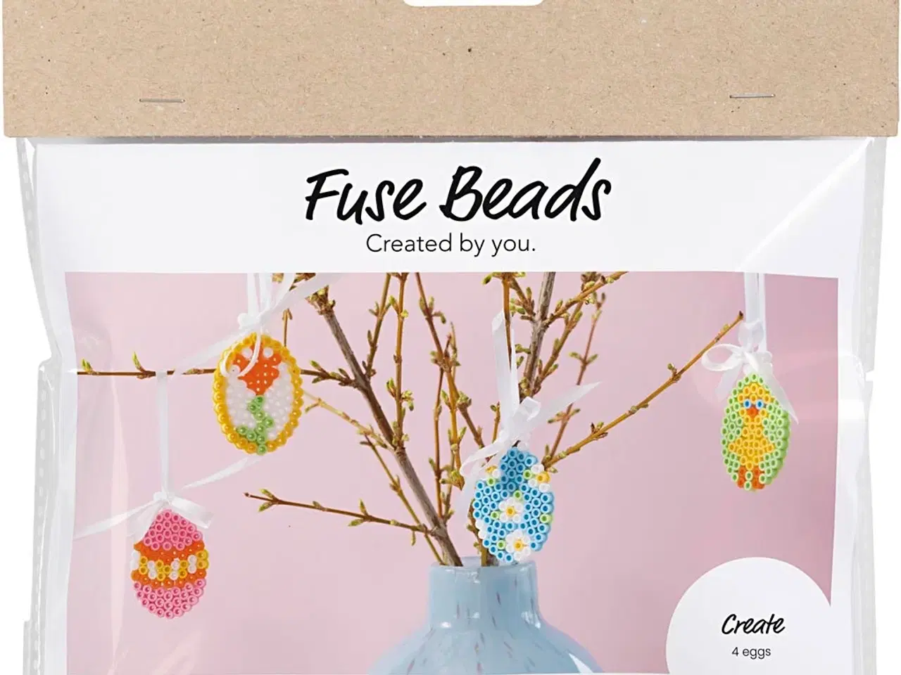 Billede 1 - Mini DIY Kit Rørperler, Æg, ass. farver, 1 pk.