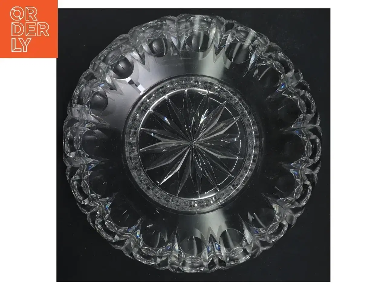 Billede 3 - Glas skål med mønster (str. Ø 21 cm)